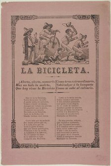 The Bicycle, 1895. Creator: José Guadalupe Posada.