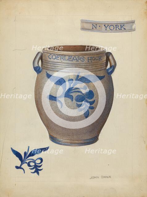 Stoneware Jar, c. 1953. Creator: John Dana.