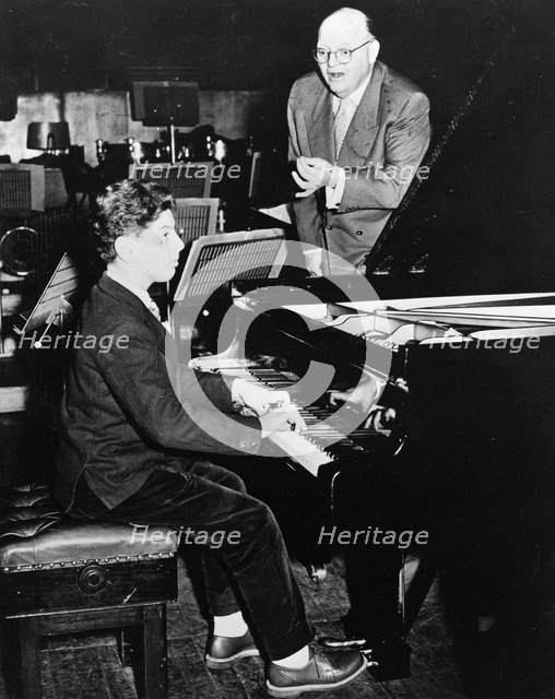 Daniel Barenboim, Israeli musician, rehearsing, 1956. Artist: Unknown