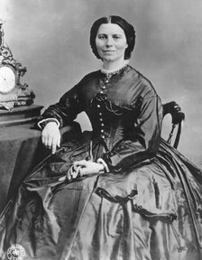 Clara Barton (1821-1912), founder of the American branch of the Red Cross. Artist: Unknown
