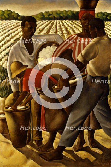 Employment of Negroes in Agriculture, 1934. Creator: Earle Richardson.