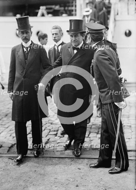 William Jennings Bryan with Dr. L. Muller of Brazil, 1913. Creator: Harris & Ewing.