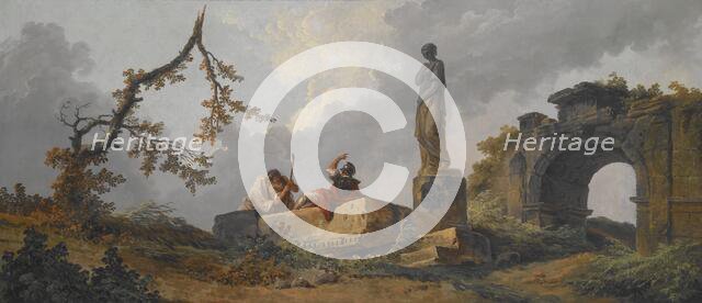 The Statue, 1700s. Creator: Hubert Robert.