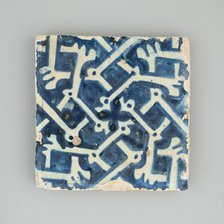Floor Tile with Bone Pattern, Manises, 1450/1500. Creator: Unknown.