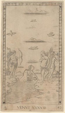 Venus, c. 1465. Creator: Master of the E-Series Tarocchi.