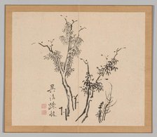 Double Album of Landscape Studies after Ikeno Taiga, Volume 1 (leaf 5), 18th century. Creator: Aoki Shukuya (Japanese, 1789).