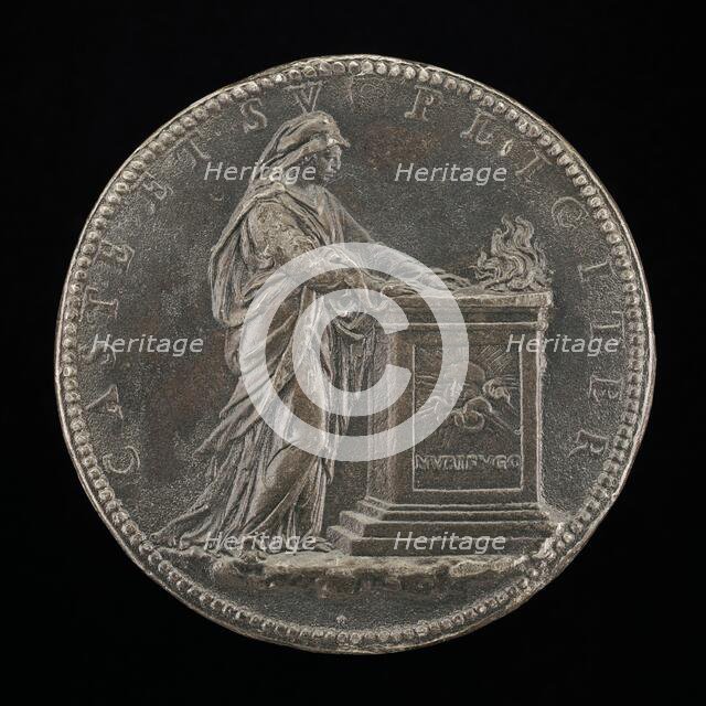 Isabella at a Burning Altar [reverse]. Creator: Jacopo da Trezzo.