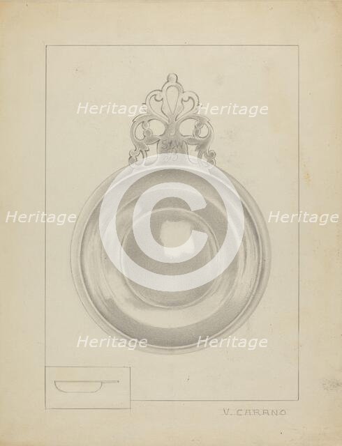 Silver Porringer, 1935/1942. Creator: Vincent Carano.