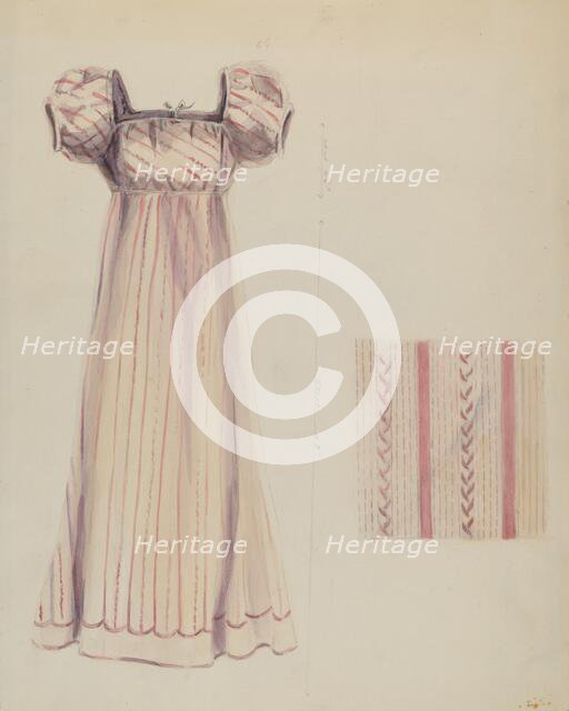 Silk Dress, c. 1936. Creator: Ella Josephine Sterling.