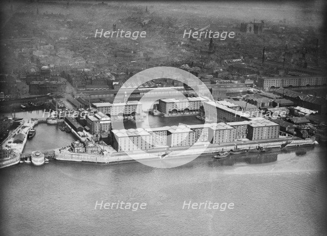 Albert Dock and the Canning Half Tide Dock, Liverpool, Merseyside, 1920. Artist: Aerofilms.