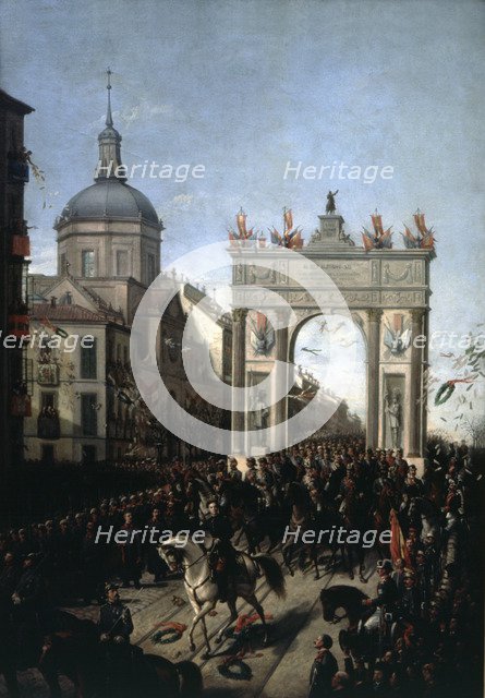 Entry in madrid' Alfonso XII, King of Spain (1857-1885).