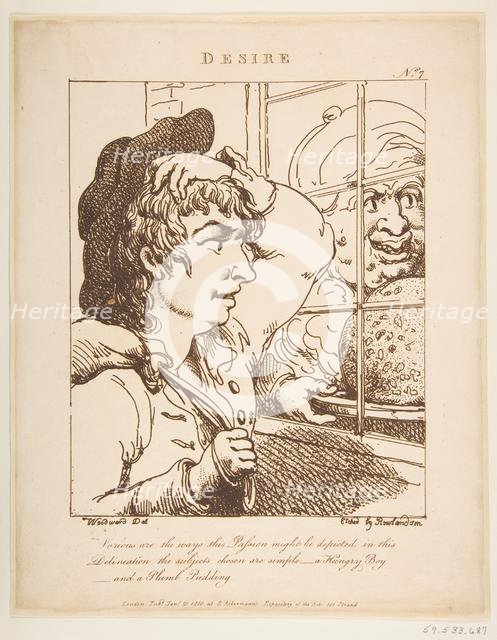 Desire (Le Brun Travested, or Caricatures of the Passions), January 20, 1800. Creator: Thomas Rowlandson.