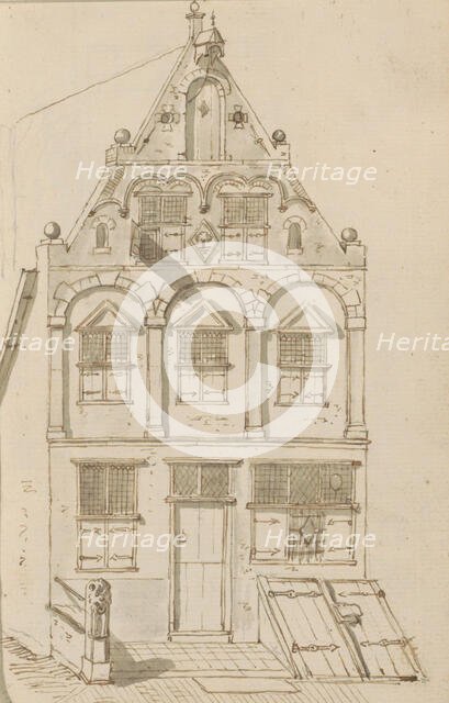 Facade of a gabled house, c.1783-c.1797.  Creator: Johannes Huibert Prins.
