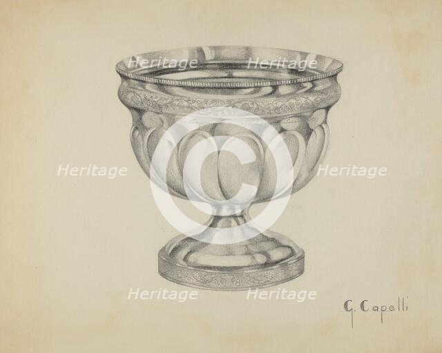 Silver Waste Bowl, c. 1936. Creator: Giacinto Capelli.