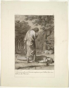 Aristomenes Mourning the Death of Socrates from the Bewitchment of Meroë..."The Golden Ass"), 1795. Creator: Antoine-Denis Chaudet (French, 1763-1810).