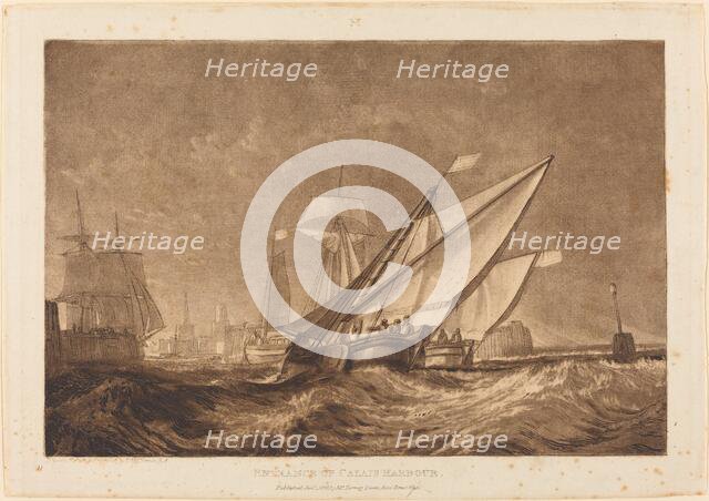 Entrance of Calais Harbour, published 1816. Creator: JMW Turner.