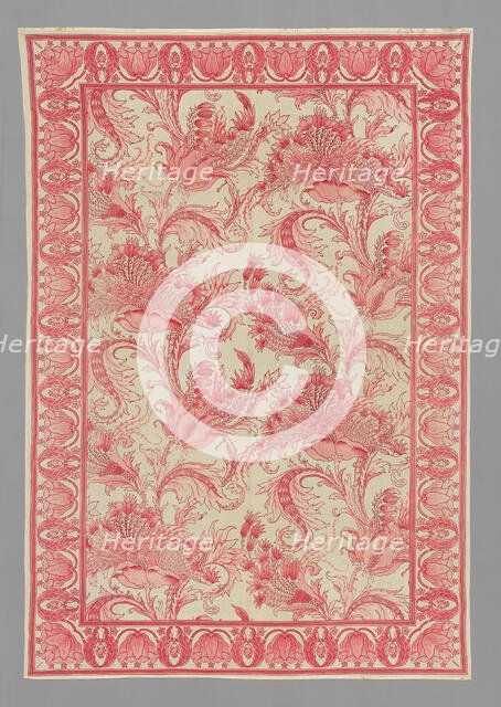 Tablecloth or Bedcover probably titled "Ragged Poppy", London, 1902. Creator: John Scarrat Rigby.