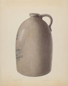 Stone Jug, c. 1937. Creator: Wilford H. Shurtliff.