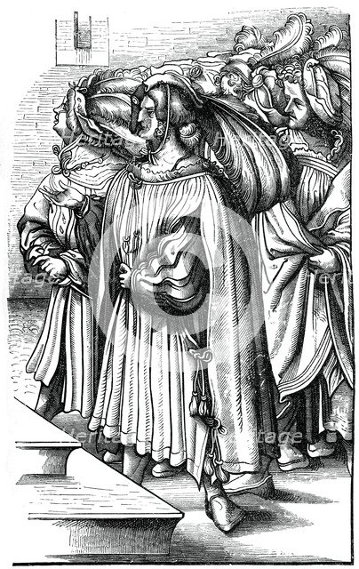 The archdukes and high barons of Germany at the coronation of the Emperor Maximilian, 16th century, Artist: Unknown