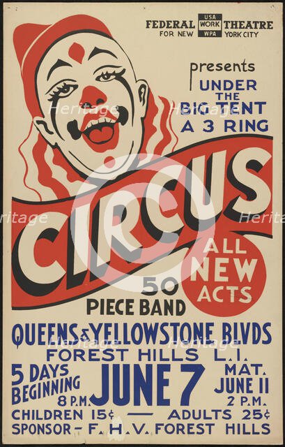 Circus, New York, [1935]. Creator: Unknown.