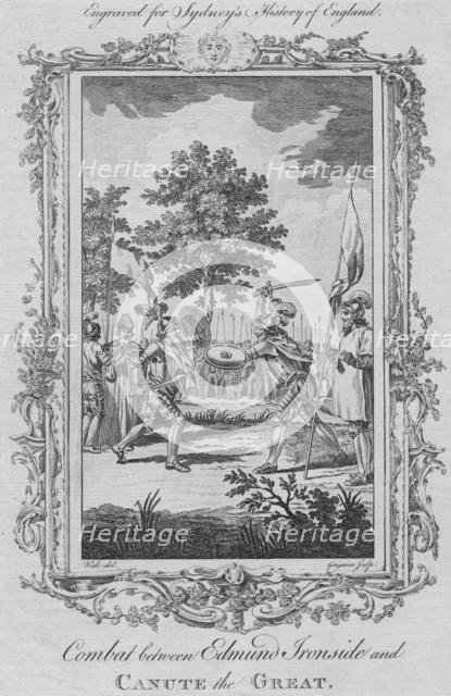 'Combat between Edmund Ironside and Canute the Great', 1773. Creator: Charles Grignion.
