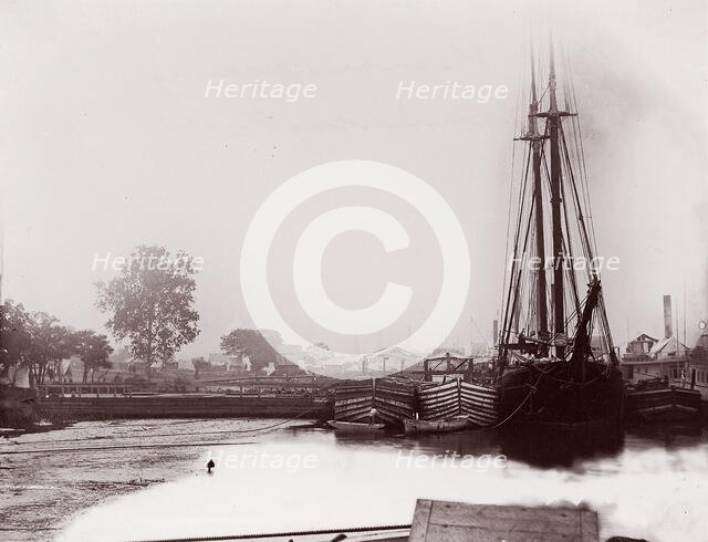White House Landing, Pamunkey River, 1861-65. Creator: Tim O'Sullivan.