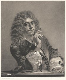 Portrait of the Poet Molière (1622-1673) , 1850. Creator: Menzel, Adolph Friedrich, von (1815-1905).
