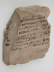 Ostrakon with a Homily, Coptic, 580-640. Creator: Unknown.