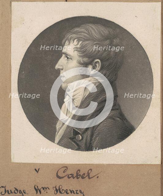 William H. Cabell, 1807. Creator: Charles Balthazar Julien Févret de Saint-Mémin.