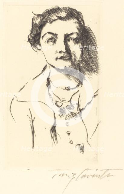 Bildnis einer Jungen Dame - Anneliese Halbe (Portrait of a Young Woman - Anneliese Halbe),1918. Creator: Lovis Corinth.