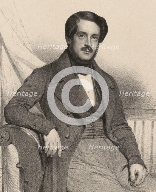 Portrait of the composer Francesco Masini (1804-1863) , 1837. Creator: Baugniet, Charles-Louis (1814-1886).