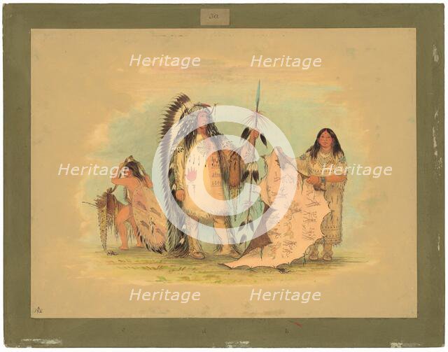 Mandan War Chief with His Favorite Wife, 1861/1869. Creator: George Catlin.