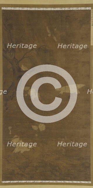 Birds, Willow Tree, and Flowers, Ming dynasty, 15th-16th century. Creator: Unknown.