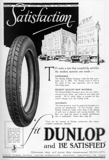 Dunlop advertisment, 1923. Artist: Unknown