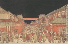 Sakaicho Fukiyacho Kaomise Yoshibai no Zu, ca. 1780. Creator: Utagawa Toyoharu.