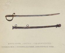 Sword and Scabbard, 1935/1942. Creator: Unknown.