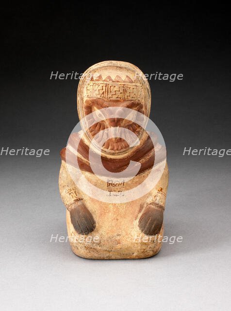 Vessel with Missing Spout in the Form of a Seated Anthropomorphic Owl, 100 B.C./A.D. 500. Creator: Unknown.