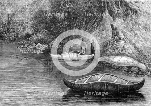 Fishing on the Ristigouche, in Canada - drawing by Princess Louise, 1880. Creator: Unknown.