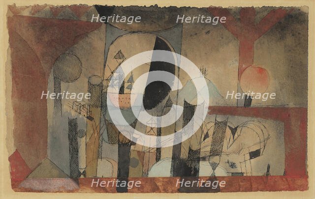 Untitled (The Man of the Journey), 1918. Creator: Klee, Paul (1879-1940).