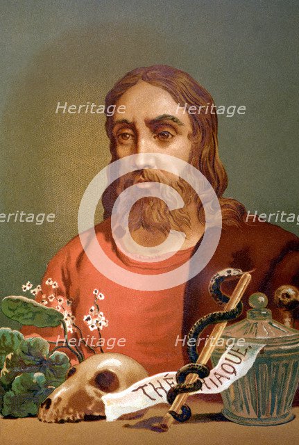 Claudius Galen (129-201). Greek doctor, chromolithograph, 1883.