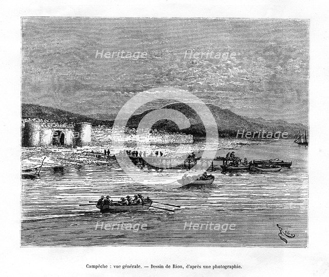 Campeche, Yucatán, Mexico, 19th century. Artist: Edouard Riou