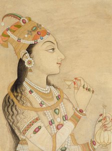 Idealized Portrait of the Mughal Empress Nur Jahan (1577-1645)?, between c1725 and c1750. Creator: Unknown.