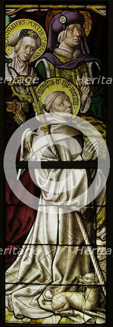 Stained Glass Panel with St. Bernard, German, ca. 1505-08. Creator: Unknown.