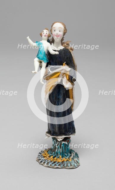 Madonna and Child, France, Late 17th to early 18th century. Creator: Verres de Nevers.