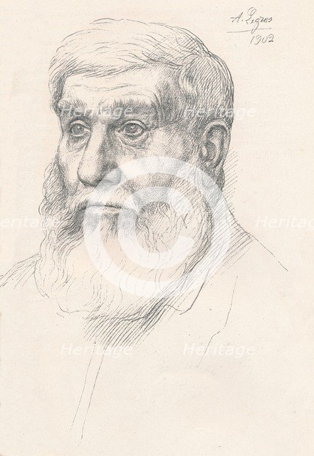 Head of a Peasant, 1902, (1903). Artist: Alphonse Legros