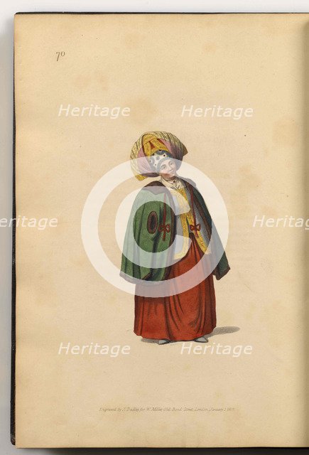 Merchant wife of Kaluga (From: The Costumes Of The Russian Empire), 1803. Artist: Dadley, J. (active Early 19th cen.)