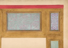 Design for woodwork and painted panels, 19th century. Creators: Jules-Edmond-Charles Lachaise, Eugène-Pierre Gourdet.