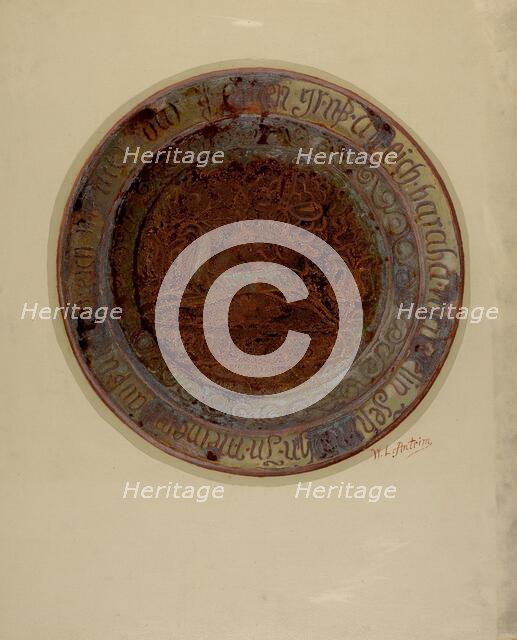 Pa. German Dish, c. 1937. Creator: William L Antrim.