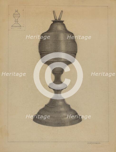 Lamp, c. 1936. Creator: A. Zaidenberg.