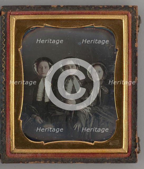 Untitled (Portrait of Three Girls), 1850. Creator: Unknown.